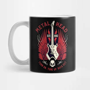 Heavy Metal Fan Electric Guitar Skull Mug